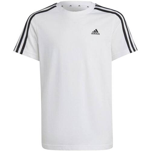 Adidas Essentials 3-Stripes Cotton Tee IC0605 White T-Shirt for PE  