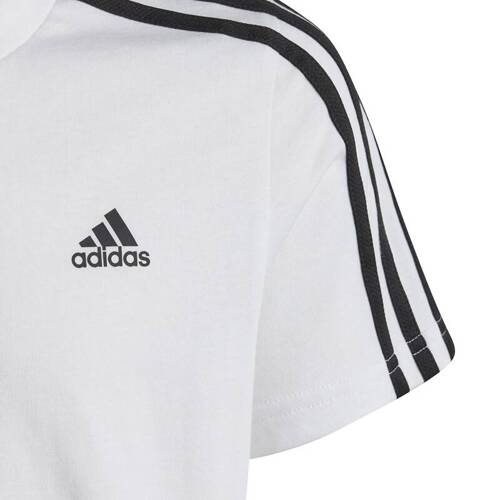 Adidas Essentials 3-Stripes Cotton Tee IC0605 White T-Shirt for PE  