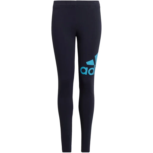 adidas Essentials Logo leggings for girls, navy blue