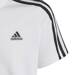 Adidas Essentials 3-Streifen Baumwoll-T-Shirt IC0605 weißes Fitness-T-Shirt  