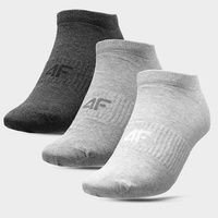 4F Knöchel Sport Socken grau 3 Paar